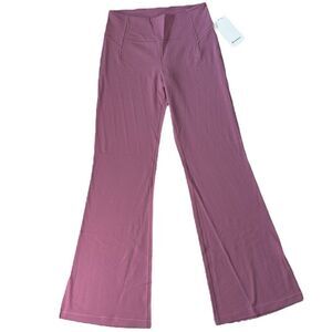 Lululemon Leggings Size 12 NWT Groove High Rise Flare Velvet Dust Pink Rare